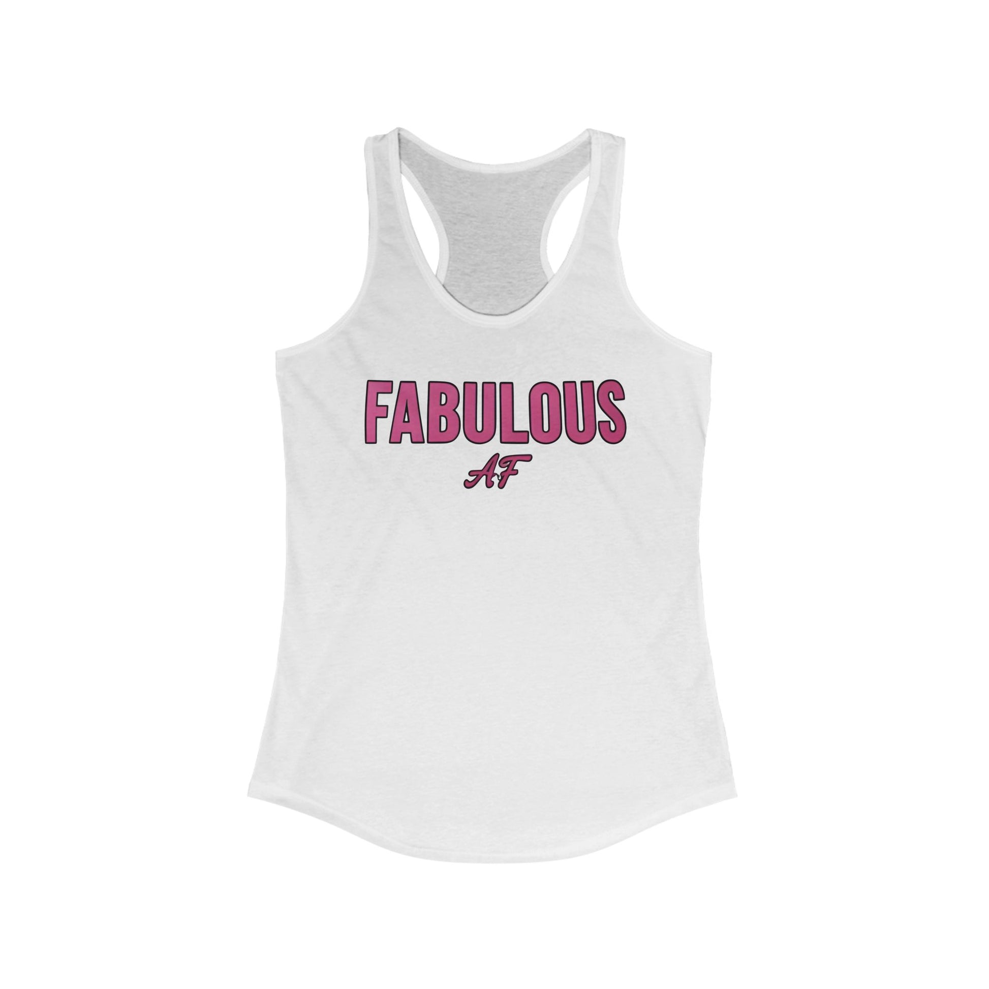 Women's Bold Freaky AF Graphic Tank Top - Fierce Devil Silhouettes, Pink Dripping Font, Summer Workout Top