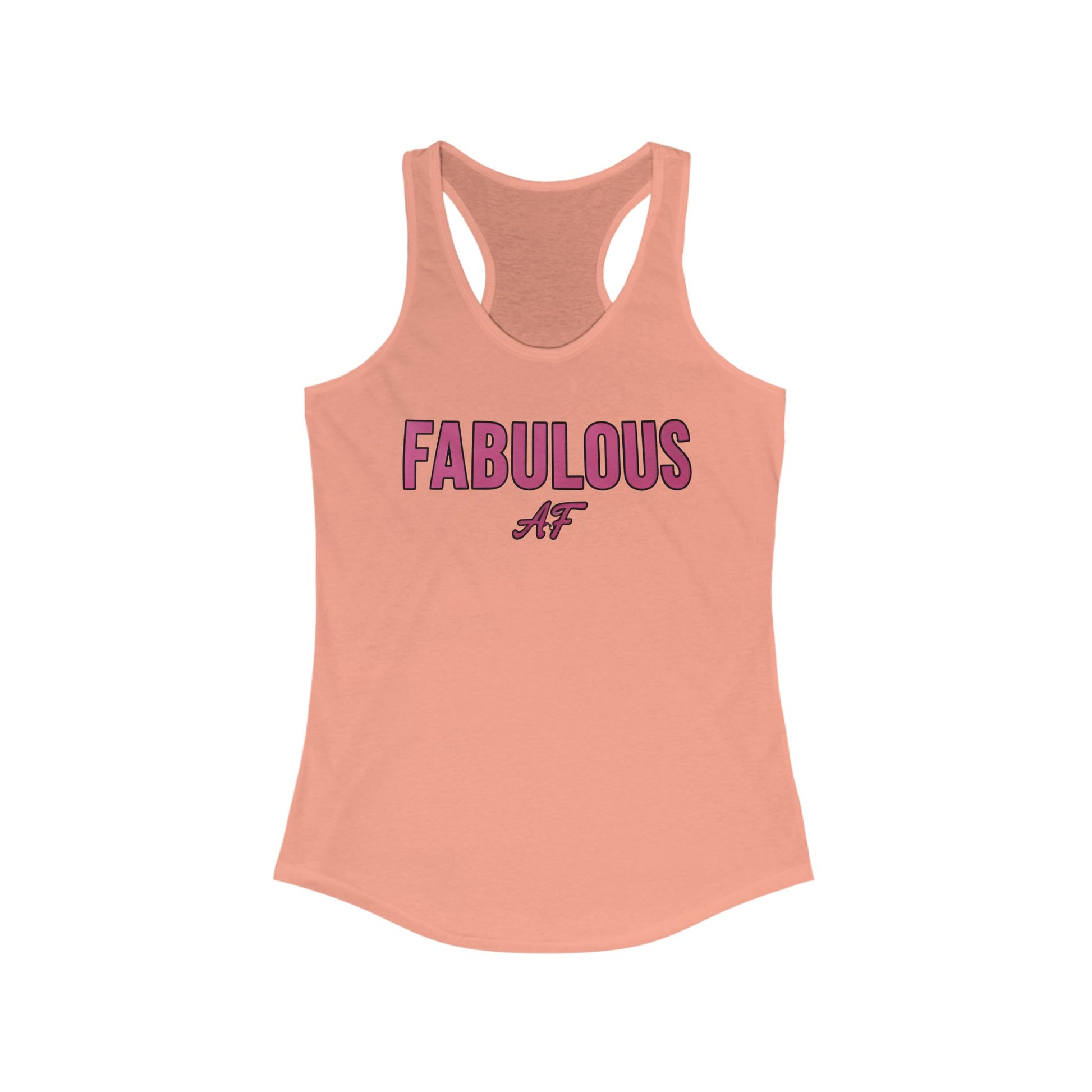 Women's Bold Freaky AF Graphic Tank Top - Fierce Devil Silhouettes, Pink Dripping Font, Summer Workout Top