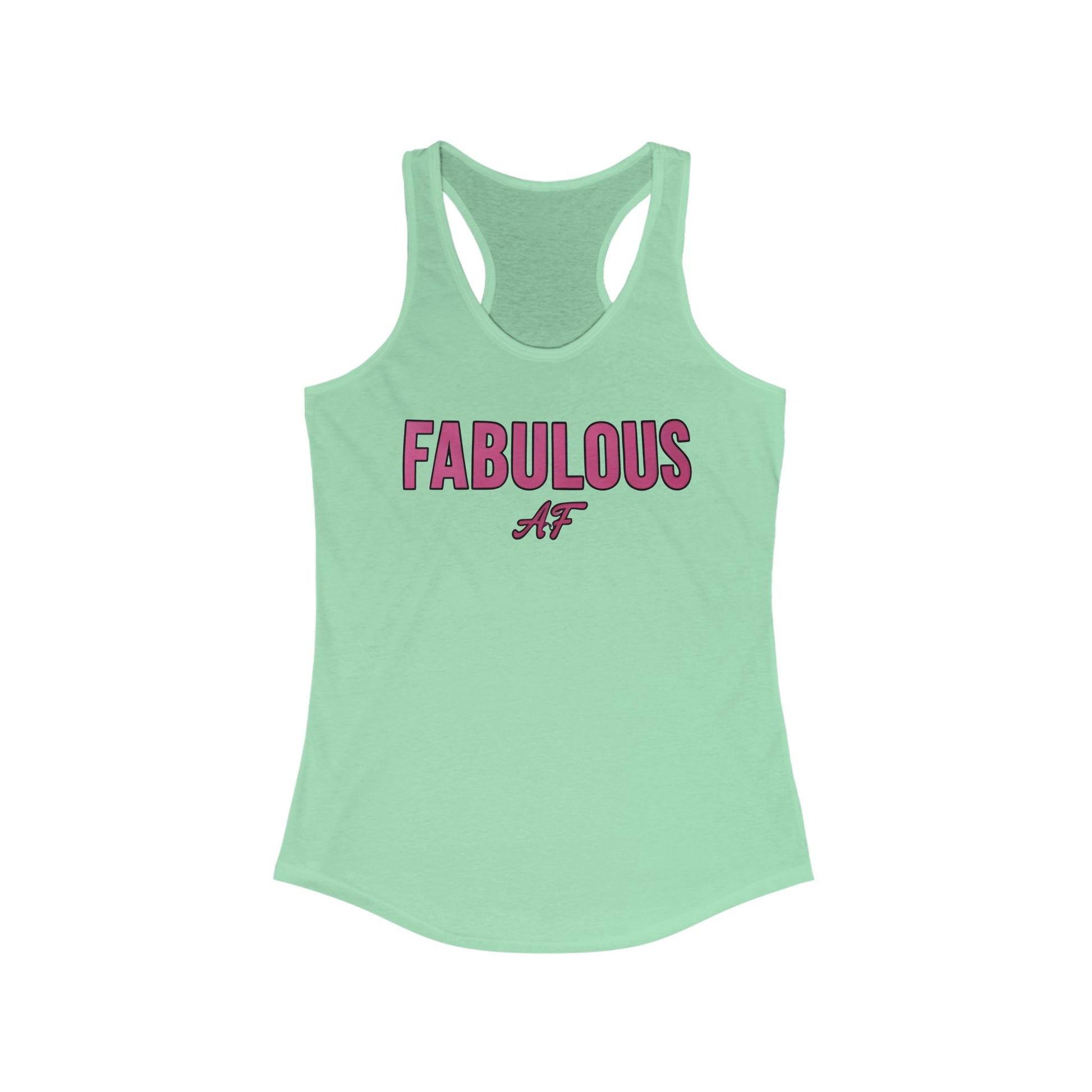 Women's Bold Freaky AF Graphic Tank Top - Fierce Devil Silhouettes, Pink Dripping Font, Summer Workout Top