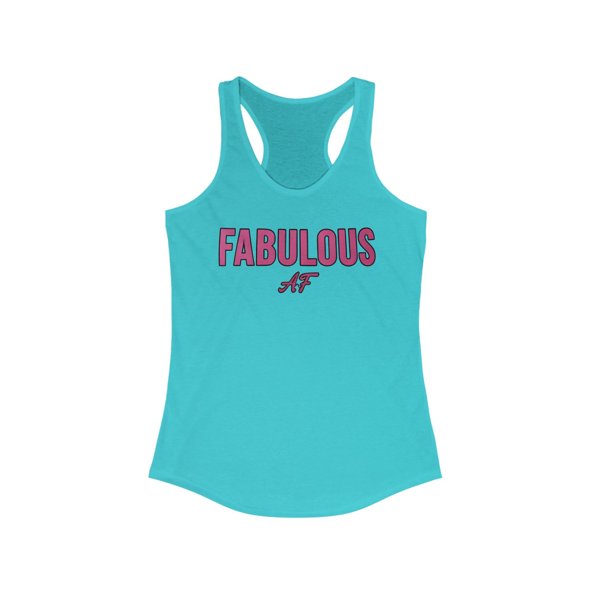 Women's Bold Freaky AF Graphic Tank Top - Fierce Devil Silhouettes, Pink Dripping Font, Summer Workout Top