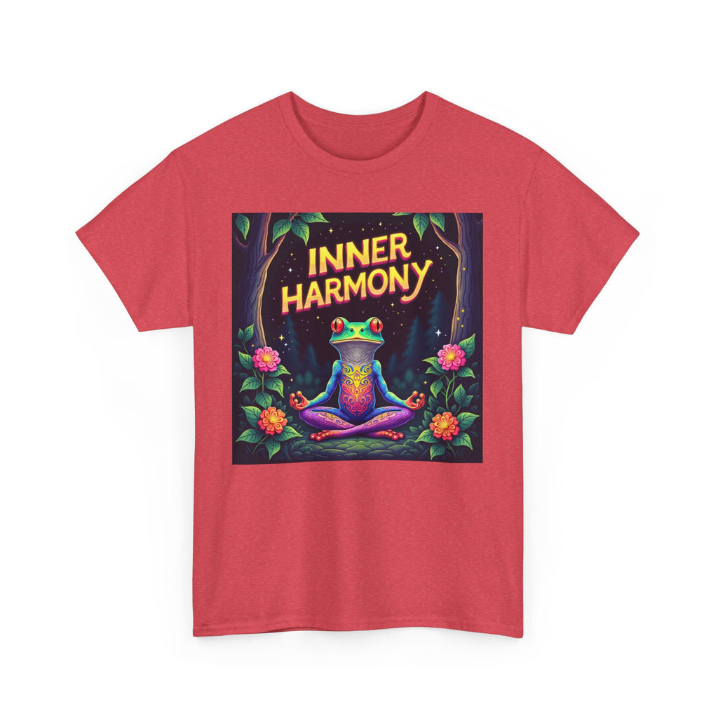 Inner Harmony Meditating Frog T-Shirt – Mindfulness Yoga Graphic Tee, Vibrant Zen Nature Design, Unisex Spiritual Gift