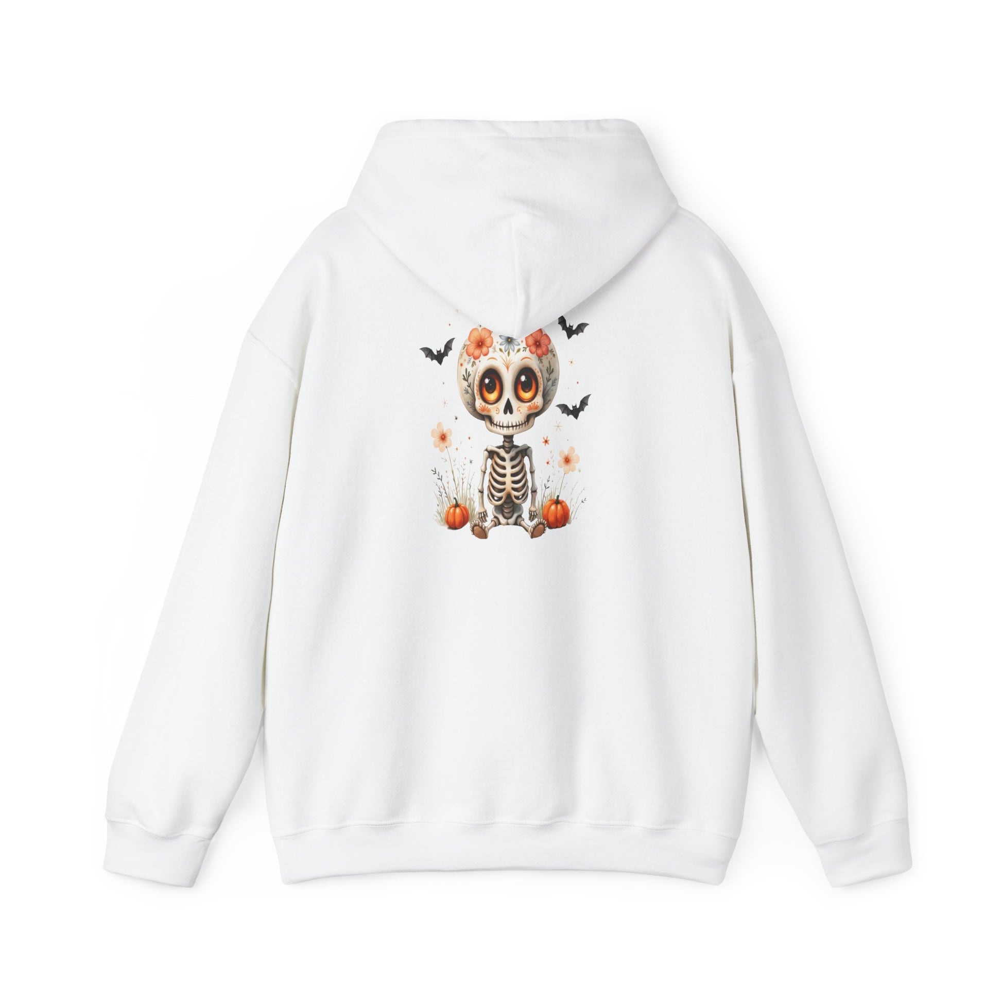 Day of the Dead Skeleton Hoodie, Cozy Halloween Sweatshirt for Fall, Unisex Pumpkin Sweatshirt, Casual Seasonal Gift, Festive Skull Apparel