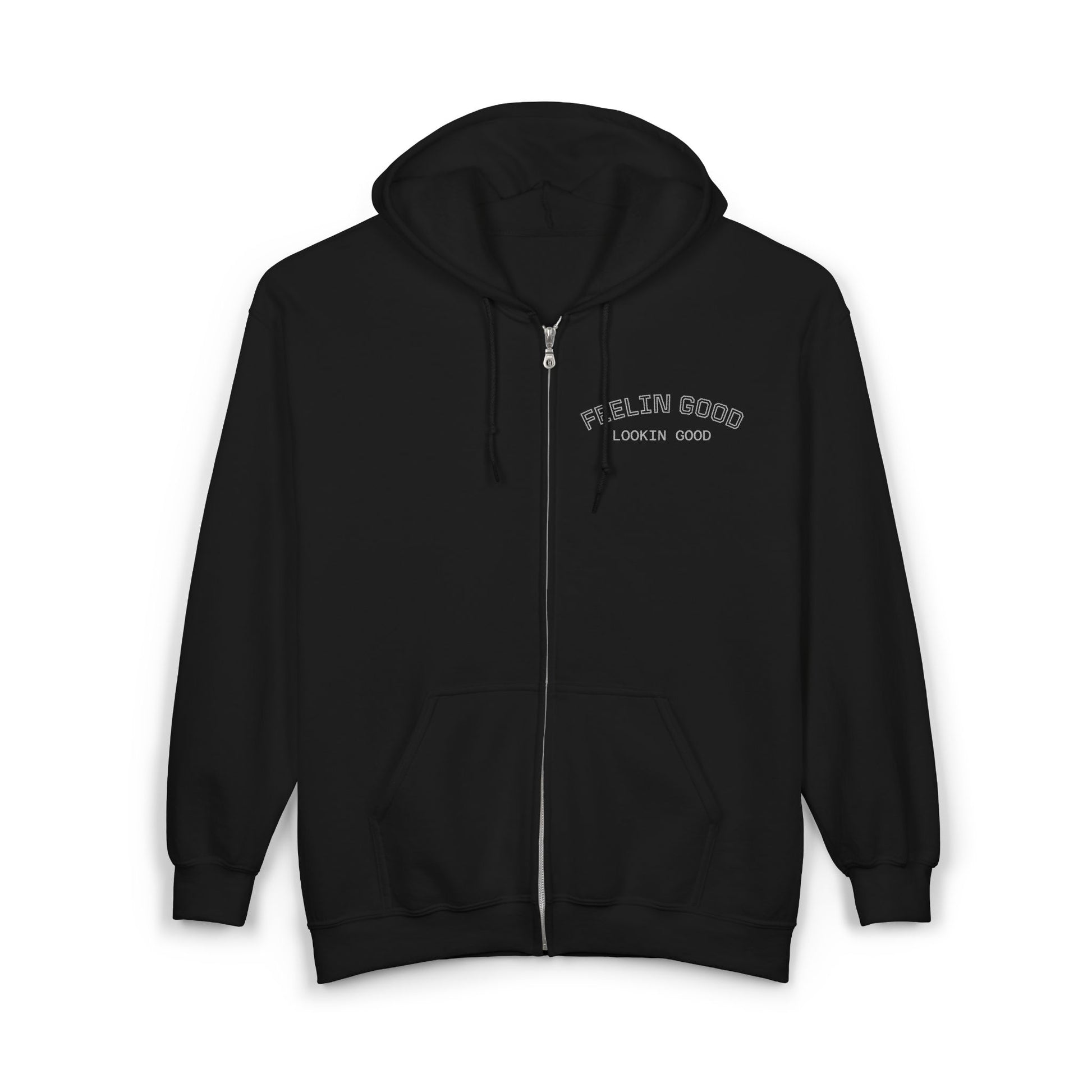 Zip Up Hoodie Feeling Good Looking Good Flexing Man Design