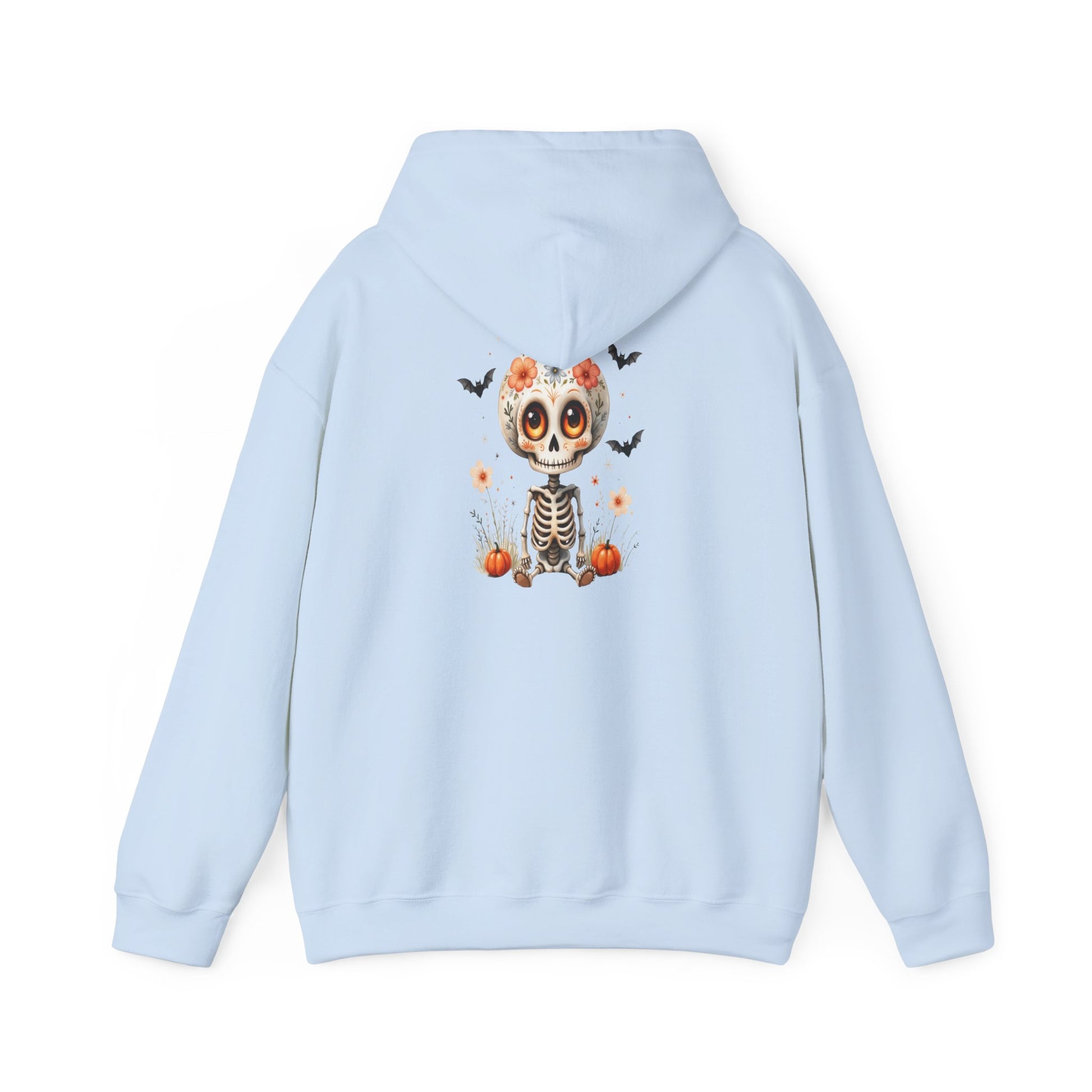 Day of the Dead Skeleton Hoodie, Cozy Halloween Sweatshirt for Fall, Unisex Pumpkin Sweatshirt, Casual Seasonal Gift, Festive Skull Apparel