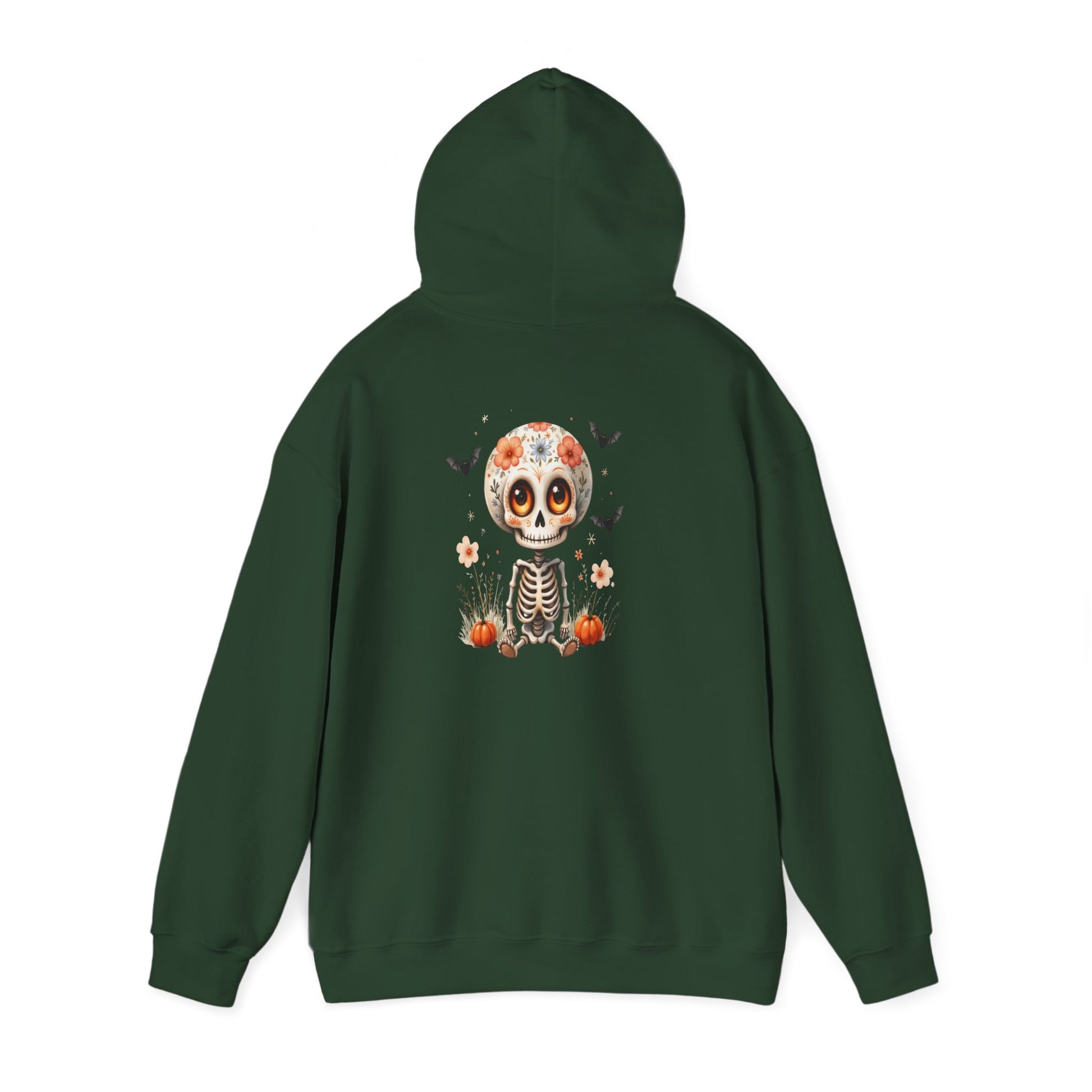 Day of the Dead Skeleton Hoodie, Cozy Halloween Sweatshirt for Fall, Unisex Pumpkin Sweatshirt, Casual Seasonal Gift, Festive Skull Apparel