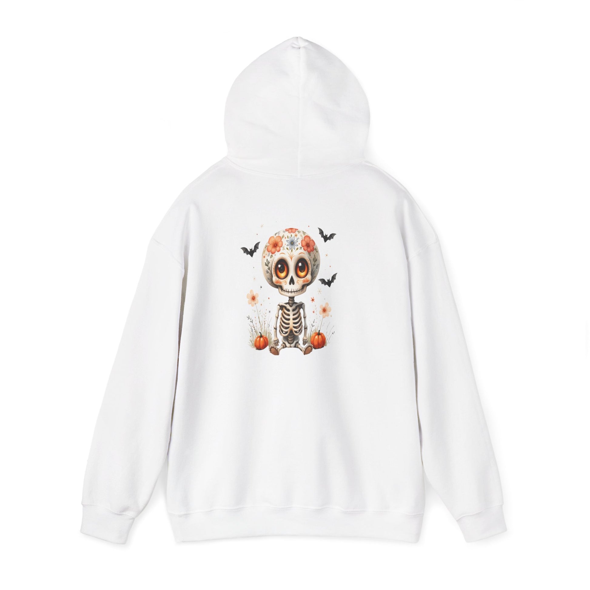 Day of the Dead Skeleton Hoodie, Cozy Halloween Sweatshirt for Fall, Unisex Pumpkin Sweatshirt, Casual Seasonal Gift, Festive Skull Apparel