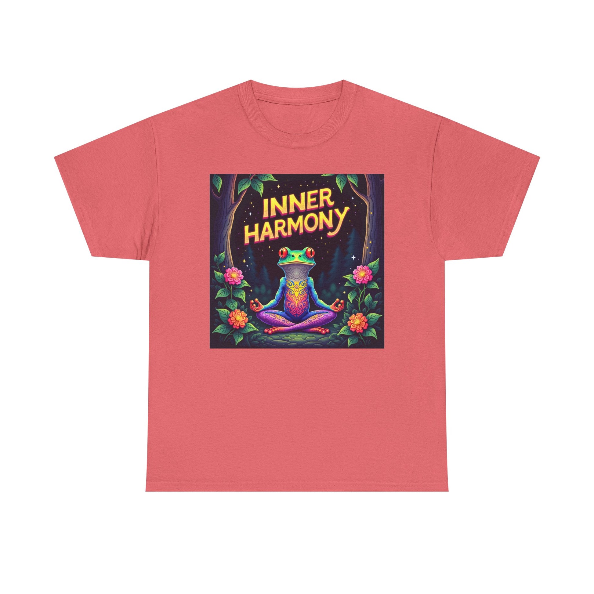 Inner Harmony Meditating Frog T-Shirt – Mindfulness Yoga Graphic Tee, Vibrant Zen Nature Design, Unisex Spiritual Gift