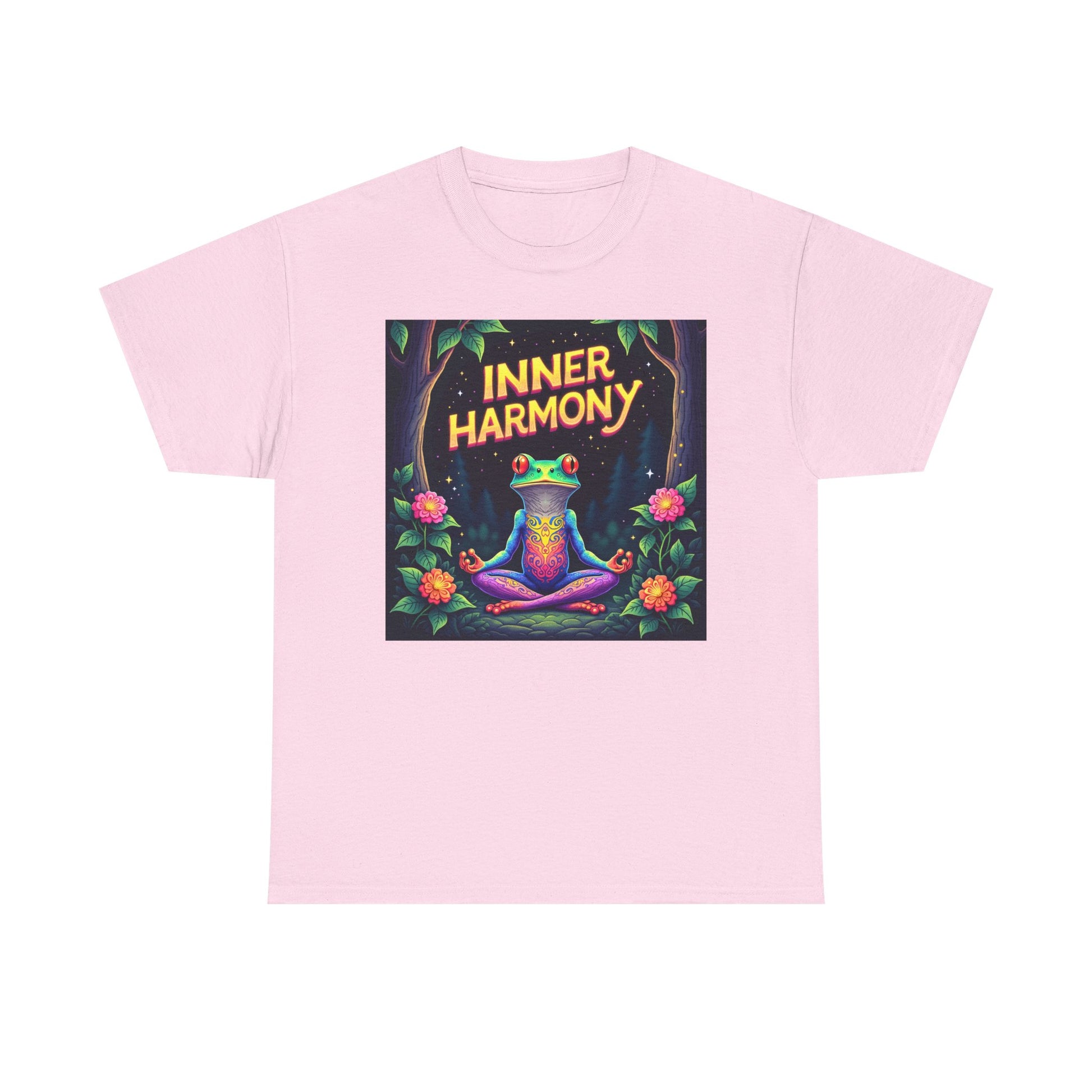 Inner Harmony Meditating Frog T-Shirt – Mindfulness Yoga Graphic Tee, Vibrant Zen Nature Design, Unisex Spiritual Gift