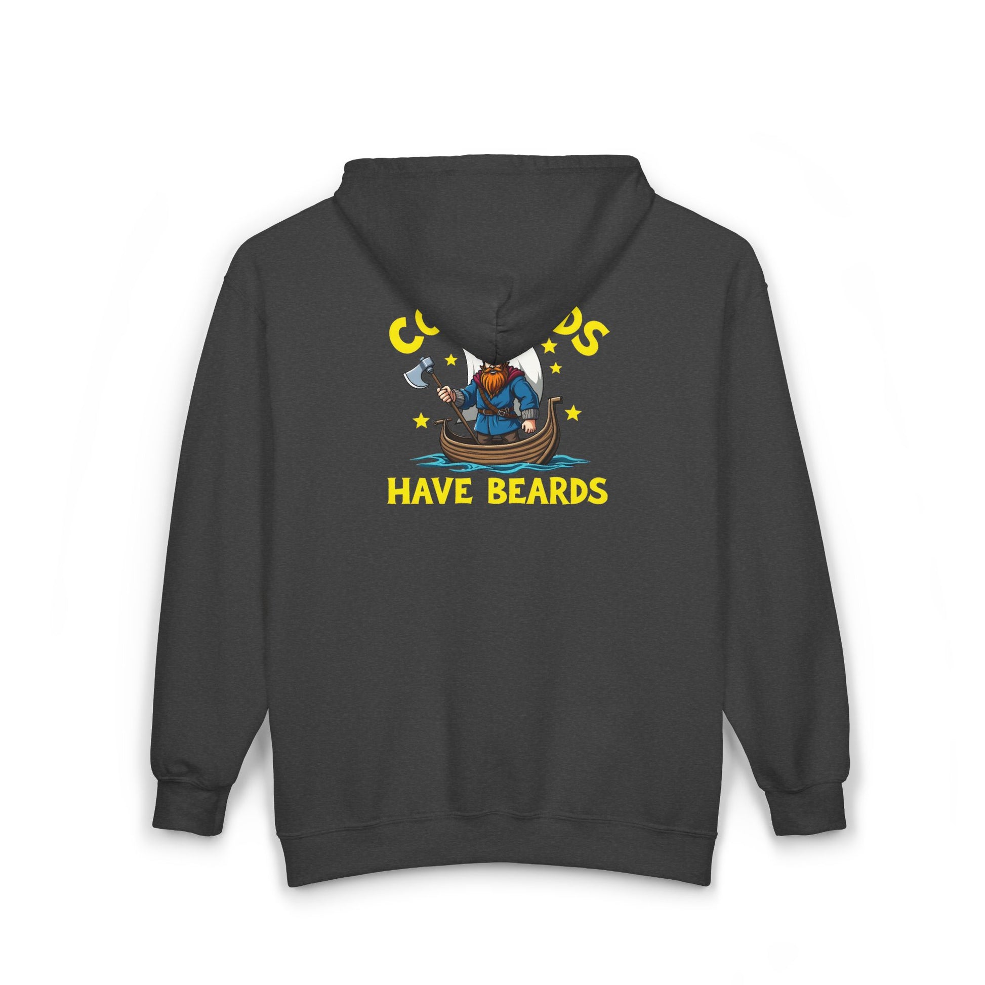 Viking "COOL DADS" - "HAVE BEARDS" Full Zip Hoodie Sweatshirt, Father's Day Gift, Funny Dad Apparel, Dad with Beard, Viking Lover Gift, Norse Mythology Clothing