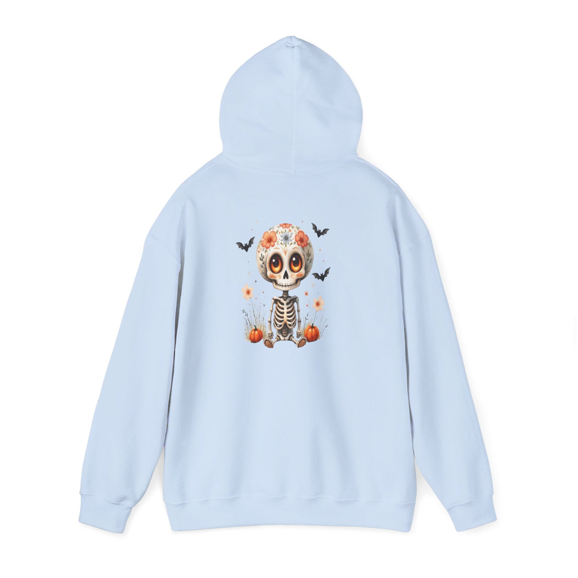 Day of the Dead Skeleton Hoodie, Cozy Halloween Sweatshirt for Fall, Unisex Pumpkin Sweatshirt, Casual Seasonal Gift, Festive Skull Apparel