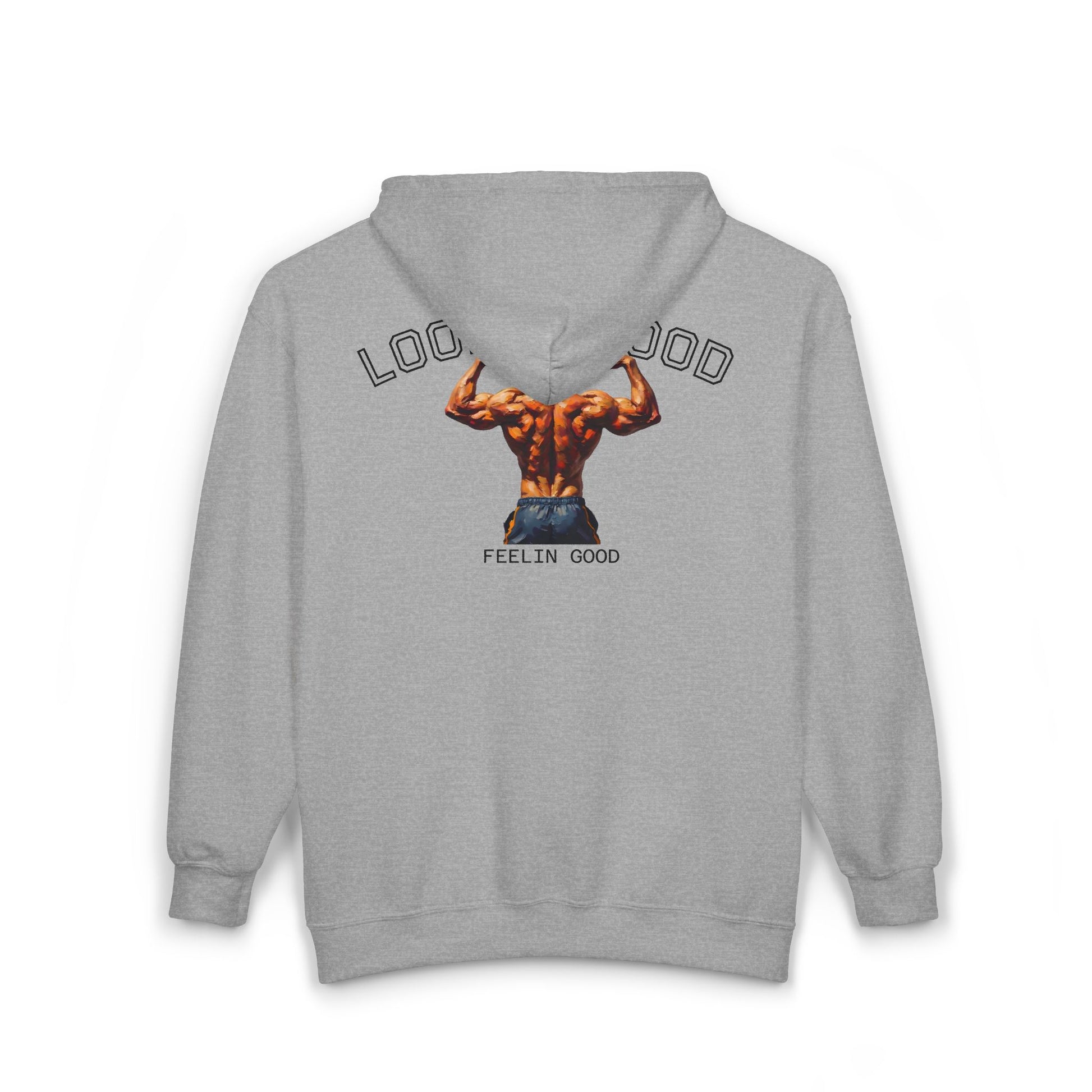 Zip Up Hoodie Feeling Good Looking Good Flexing Man Design