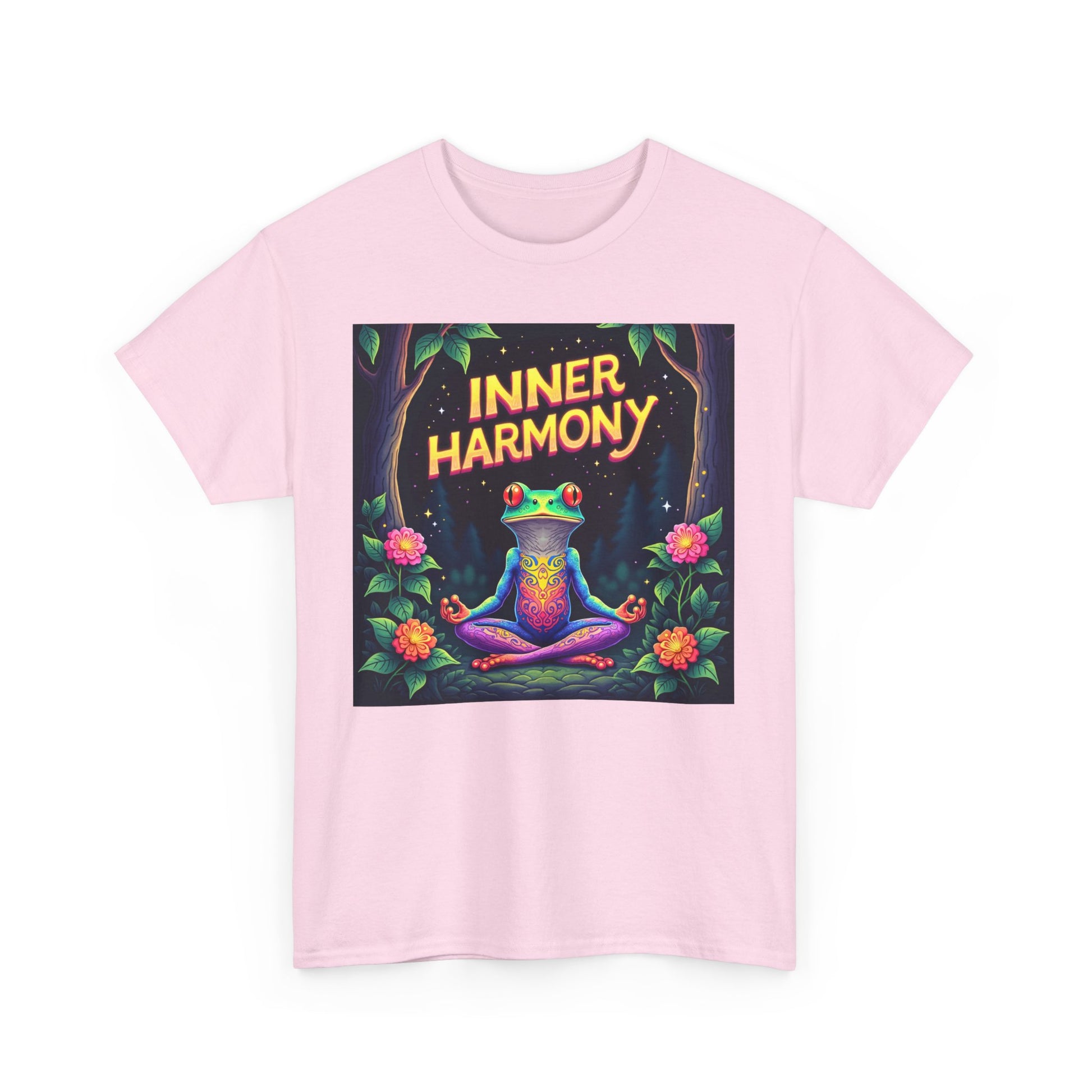 Inner Harmony Meditating Frog T-Shirt – Mindfulness Yoga Graphic Tee, Vibrant Zen Nature Design, Unisex Spiritual Gift