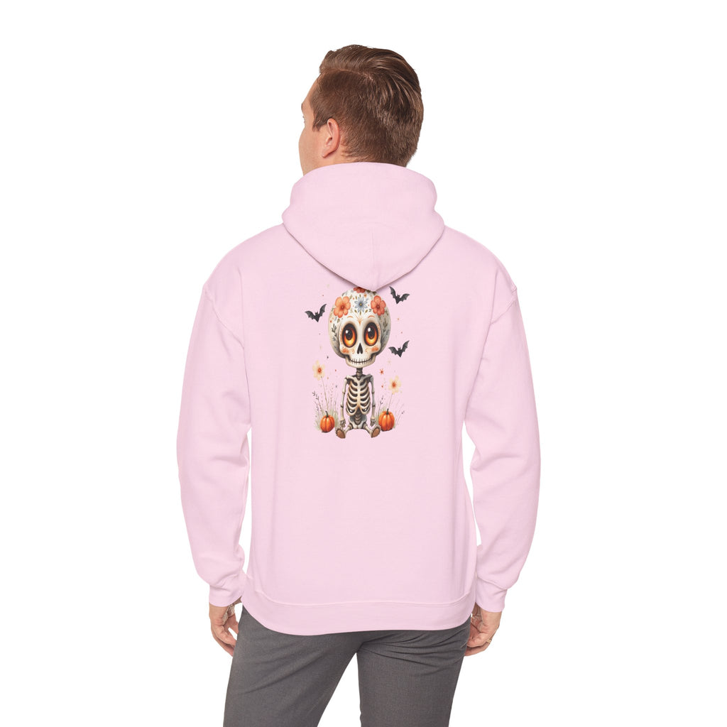 Day of the Dead Skeleton Hoodie, Cozy Halloween Sweatshirt for Fall, Unisex Pumpkin Sweatshirt, Casual Seasonal Gift, Festive Skull Apparel