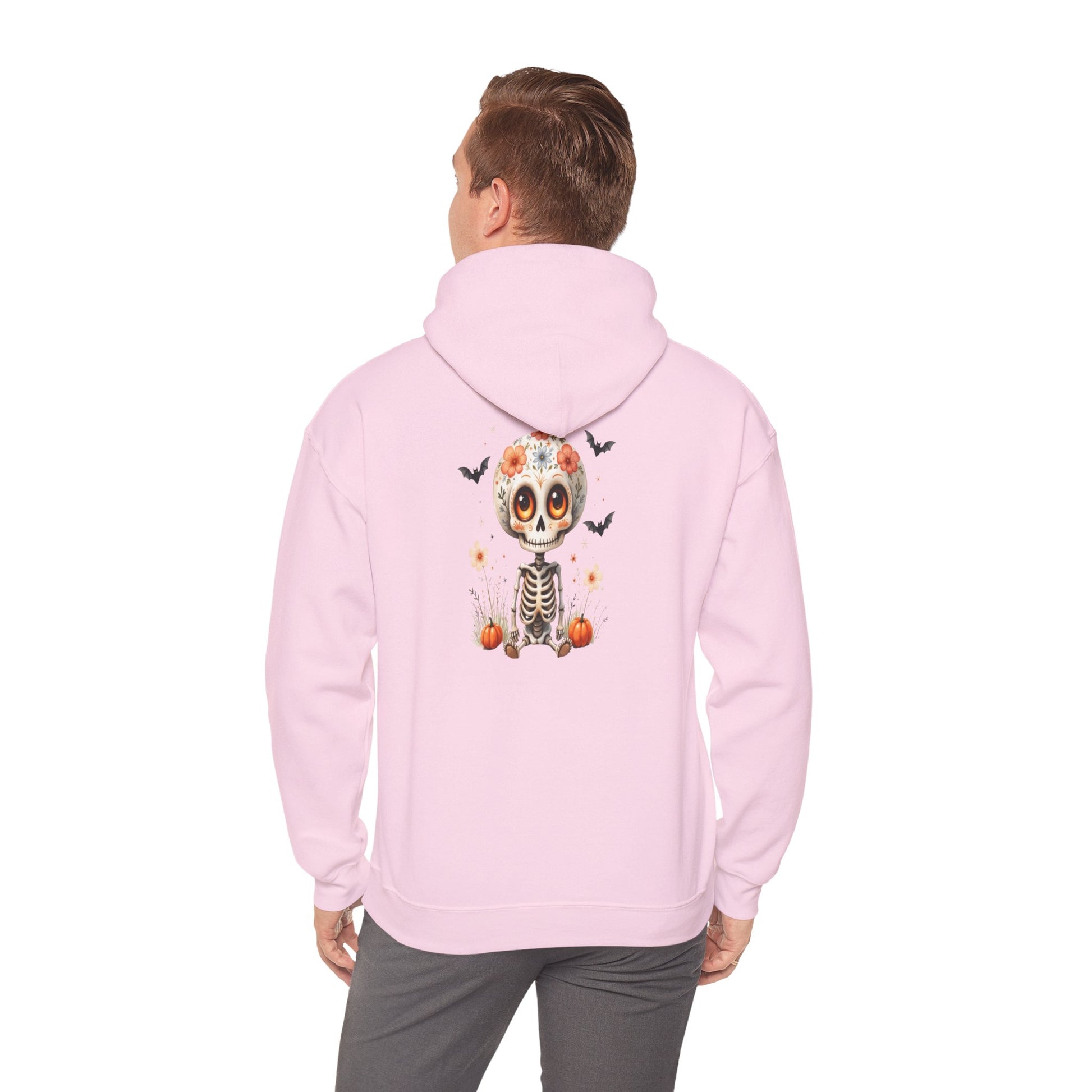 Day of the Dead Skeleton Hoodie, Cozy Halloween Sweatshirt for Fall, Unisex Pumpkin Sweatshirt, Casual Seasonal Gift, Festive Skull Apparel