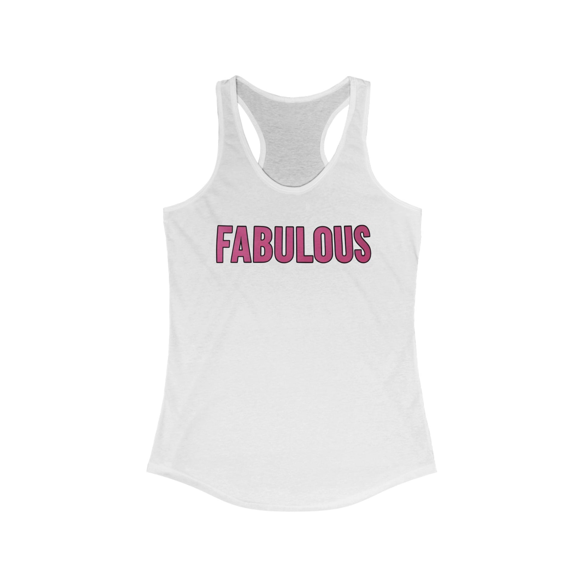 FABULOUS Tank Top – Hot Pink Graphic Women’s Summer Shirt, Cute Logo Tee, Trendy Statement Gym & Casual Fashion