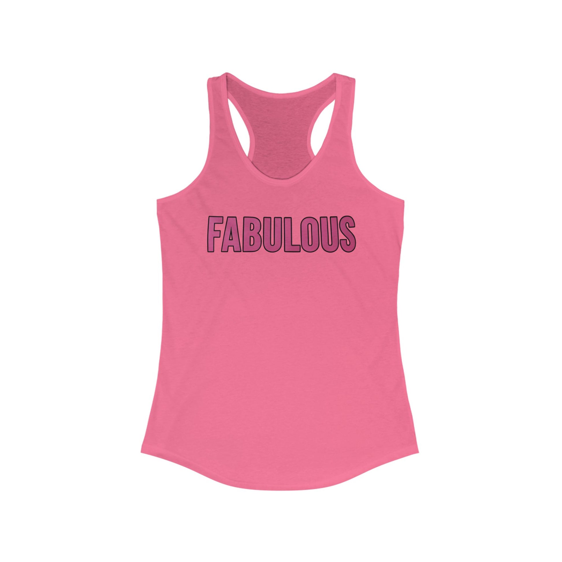 FABULOUS Tank Top – Hot Pink Graphic Women’s Summer Shirt, Cute Logo Tee, Trendy Statement Gym & Casual Fashion