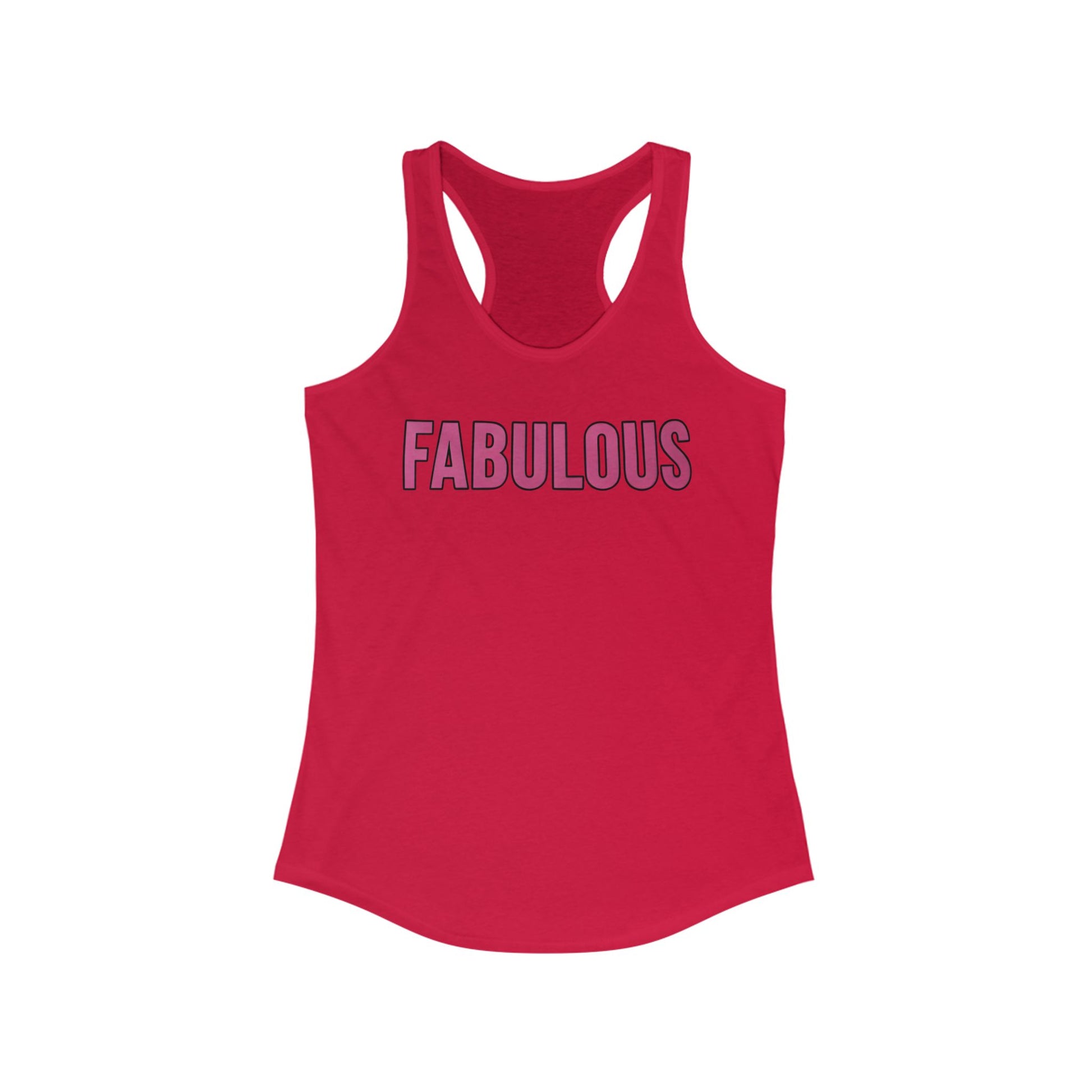 FABULOUS Tank Top – Hot Pink Graphic Women’s Summer Shirt, Cute Logo Tee, Trendy Statement Gym & Casual Fashion
