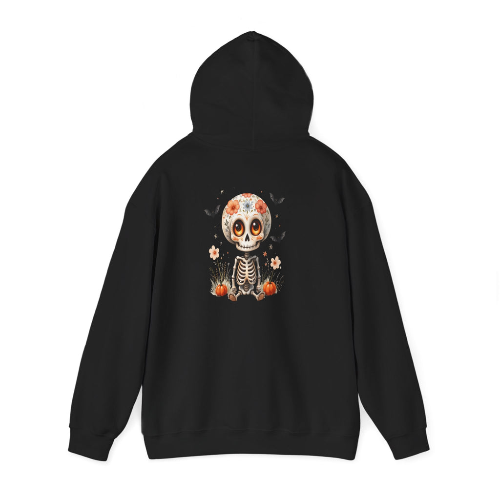 Day of the Dead Skeleton Hoodie, Cozy Halloween Sweatshirt for Fall, Unisex Pumpkin Sweatshirt, Casual Seasonal Gift, Festive Skull Apparel