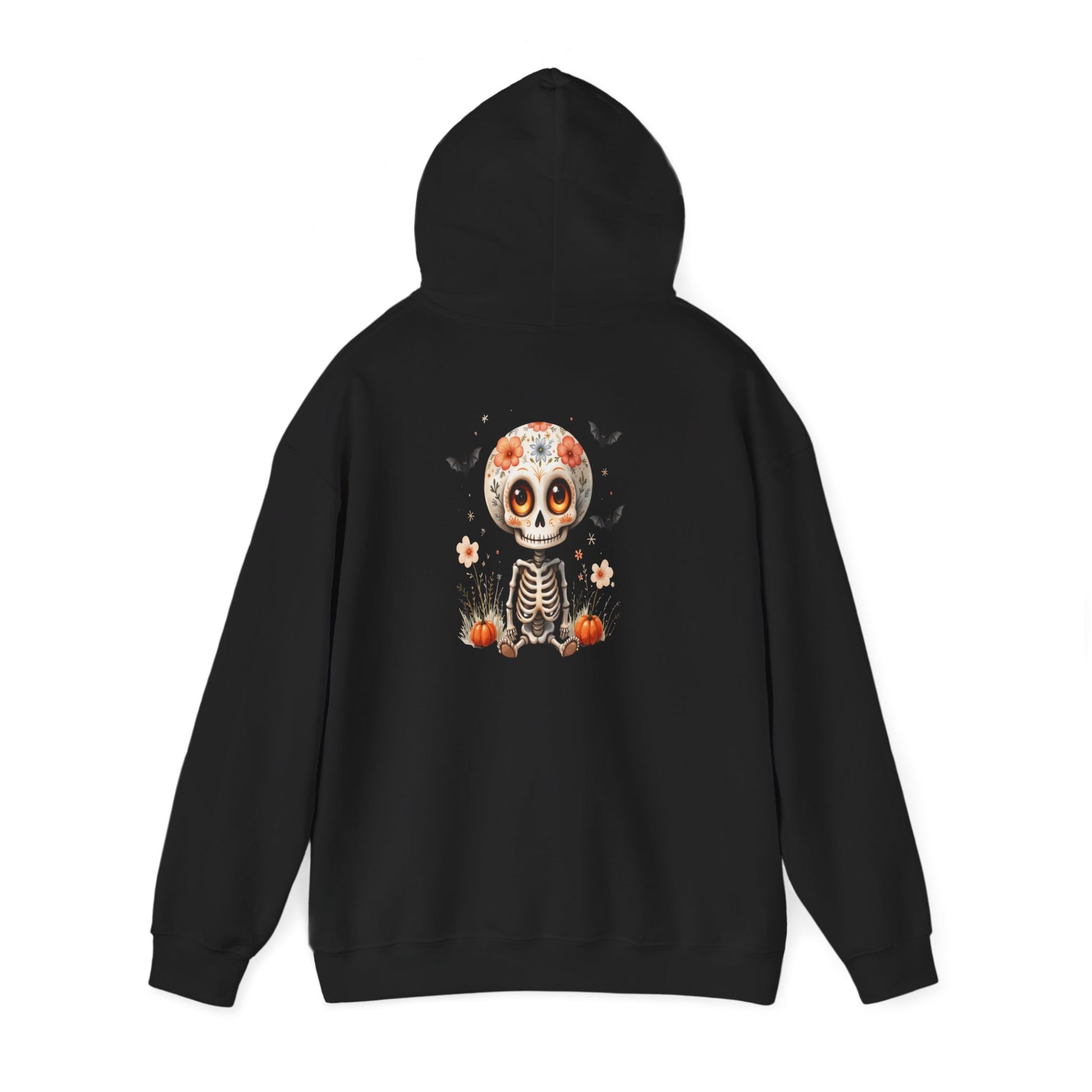 Day of the Dead Skeleton Hoodie, Cozy Halloween Sweatshirt for Fall, Unisex Pumpkin Sweatshirt, Casual Seasonal Gift, Festive Skull Apparel