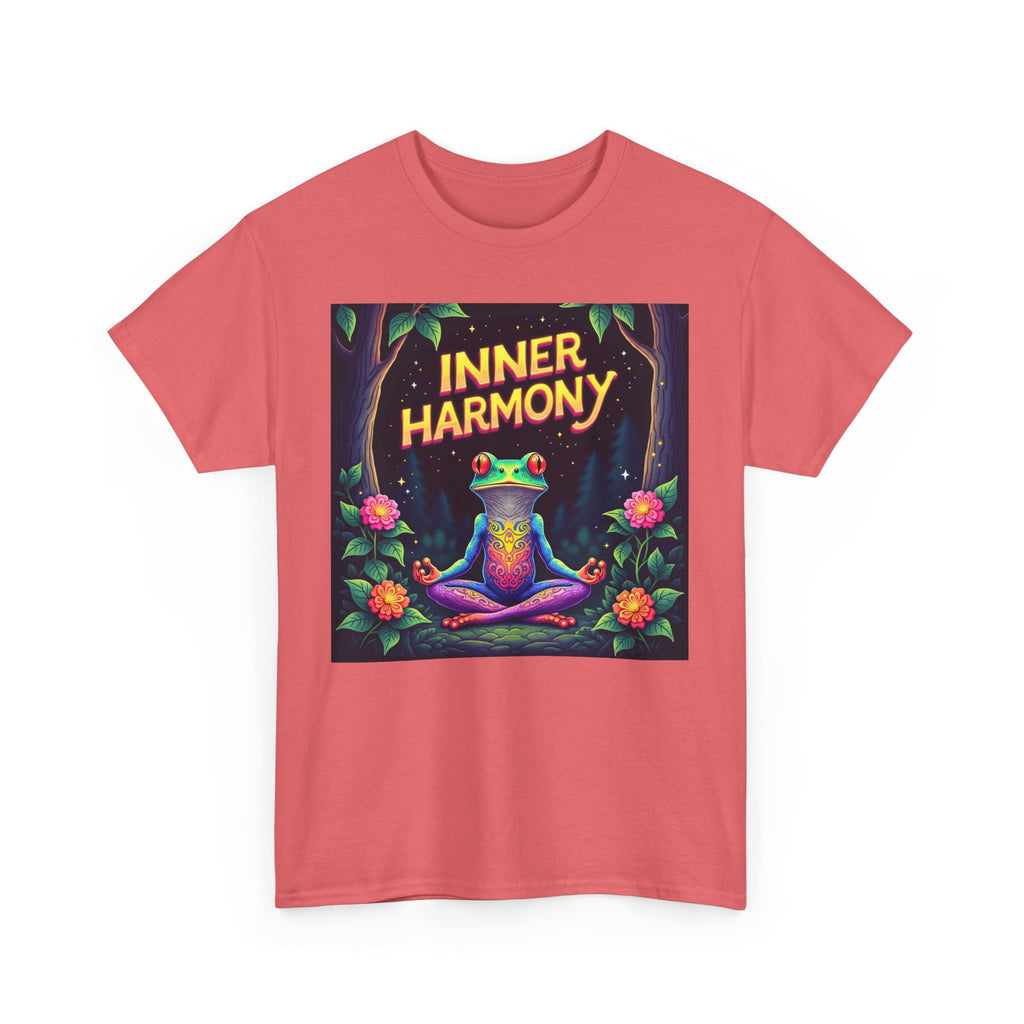 Inner Harmony Meditating Frog T-Shirt – Mindfulness Yoga Graphic Tee, Vibrant Zen Nature Design, Unisex Spiritual Gift