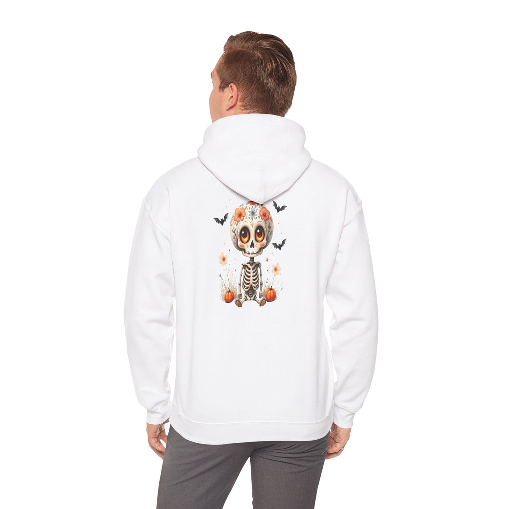 Day of the Dead Skeleton Hoodie, Cozy Halloween Sweatshirt for Fall, Unisex Pumpkin Sweatshirt, Casual Seasonal Gift, Festive Skull Apparel