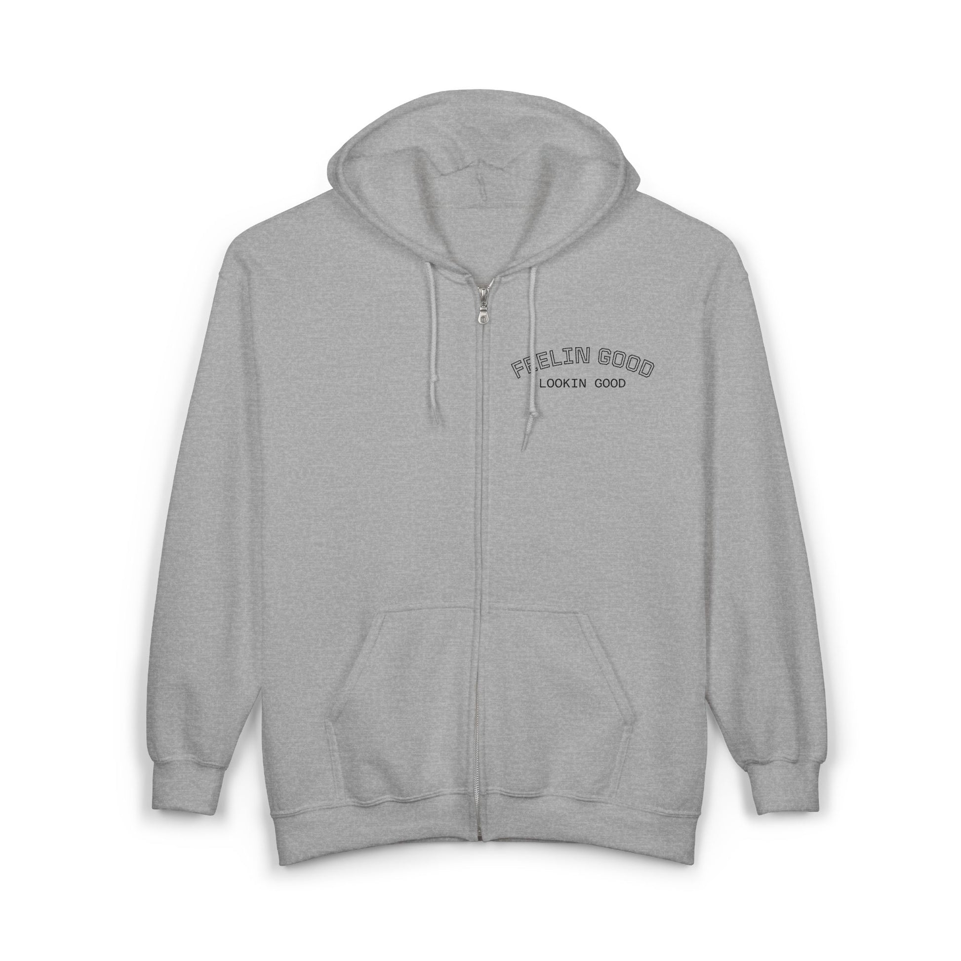Zip Up Hoodie Feeling Good Looking Good Flexing Man Design