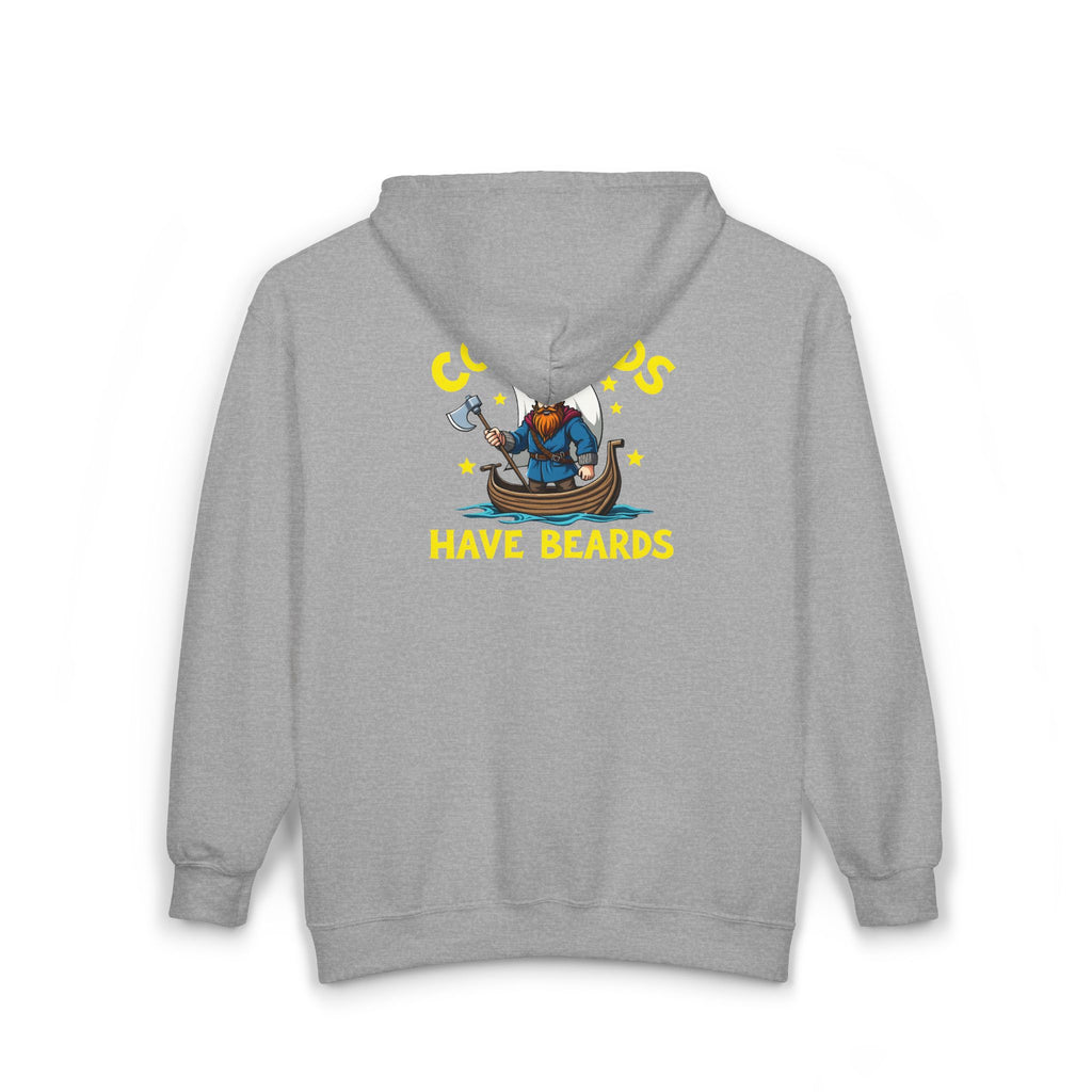 Viking "COOL DADS" - "HAVE BEARDS" Full Zip Hoodie Sweatshirt, Father's Day Gift, Funny Dad Apparel, Dad with Beard, Viking Lover Gift, Norse Mythology Clothing