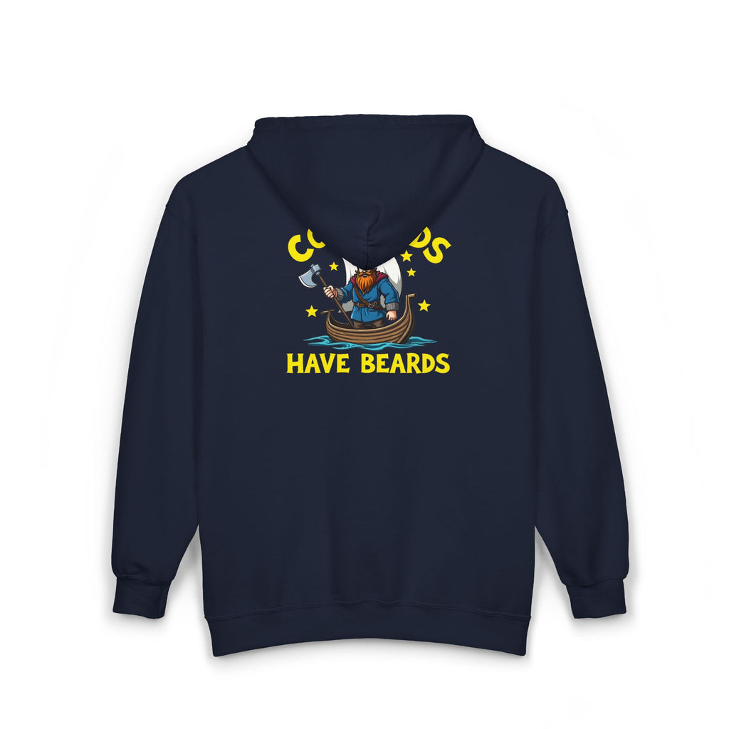 Viking "COOL DADS" - "HAVE BEARDS" Full Zip Hoodie Sweatshirt, Father's Day Gift, Funny Dad Apparel, Dad with Beard, Viking Lover Gift, Norse Mythology Clothing