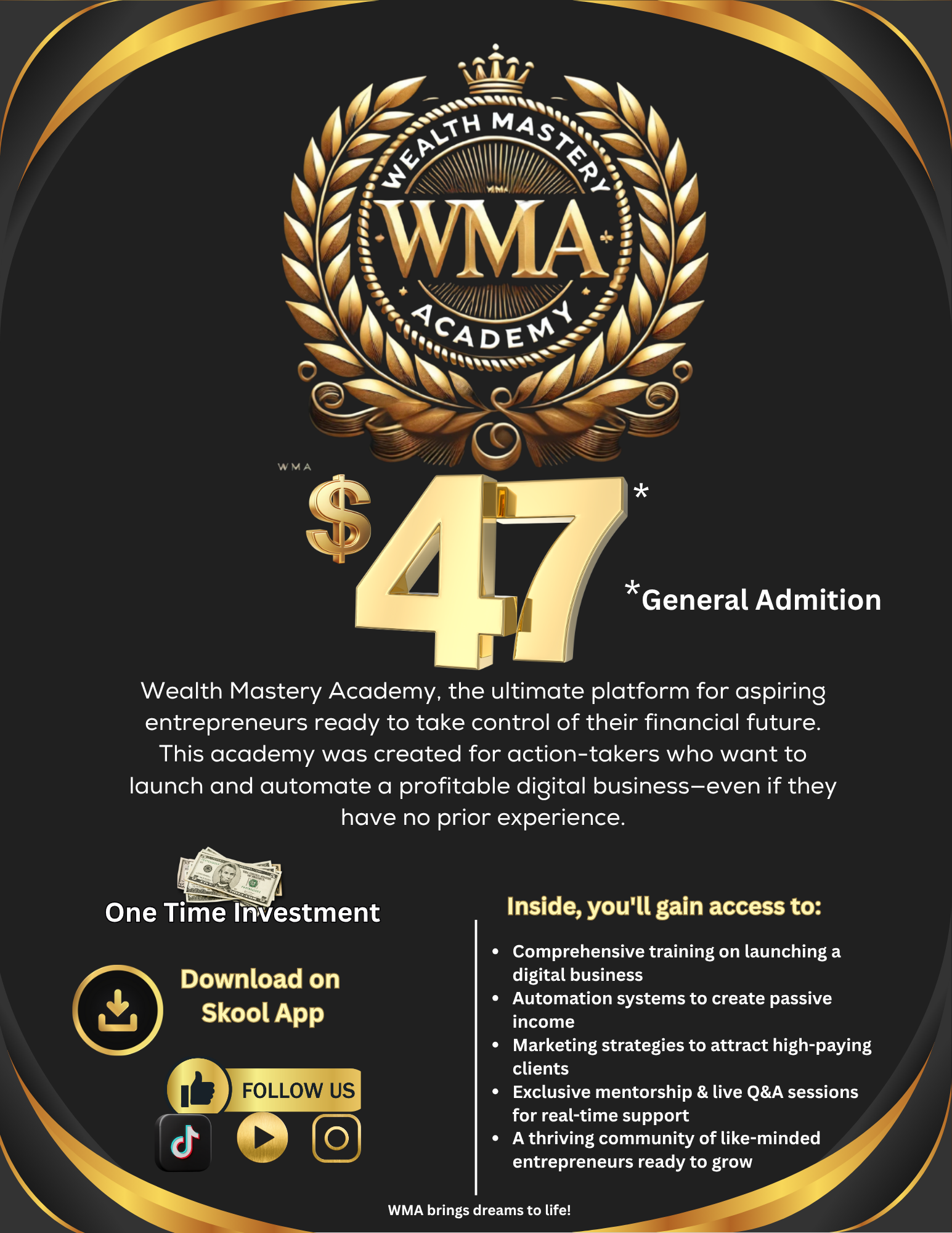 Wealth Mastery Academy Lifetime General Admission Membership